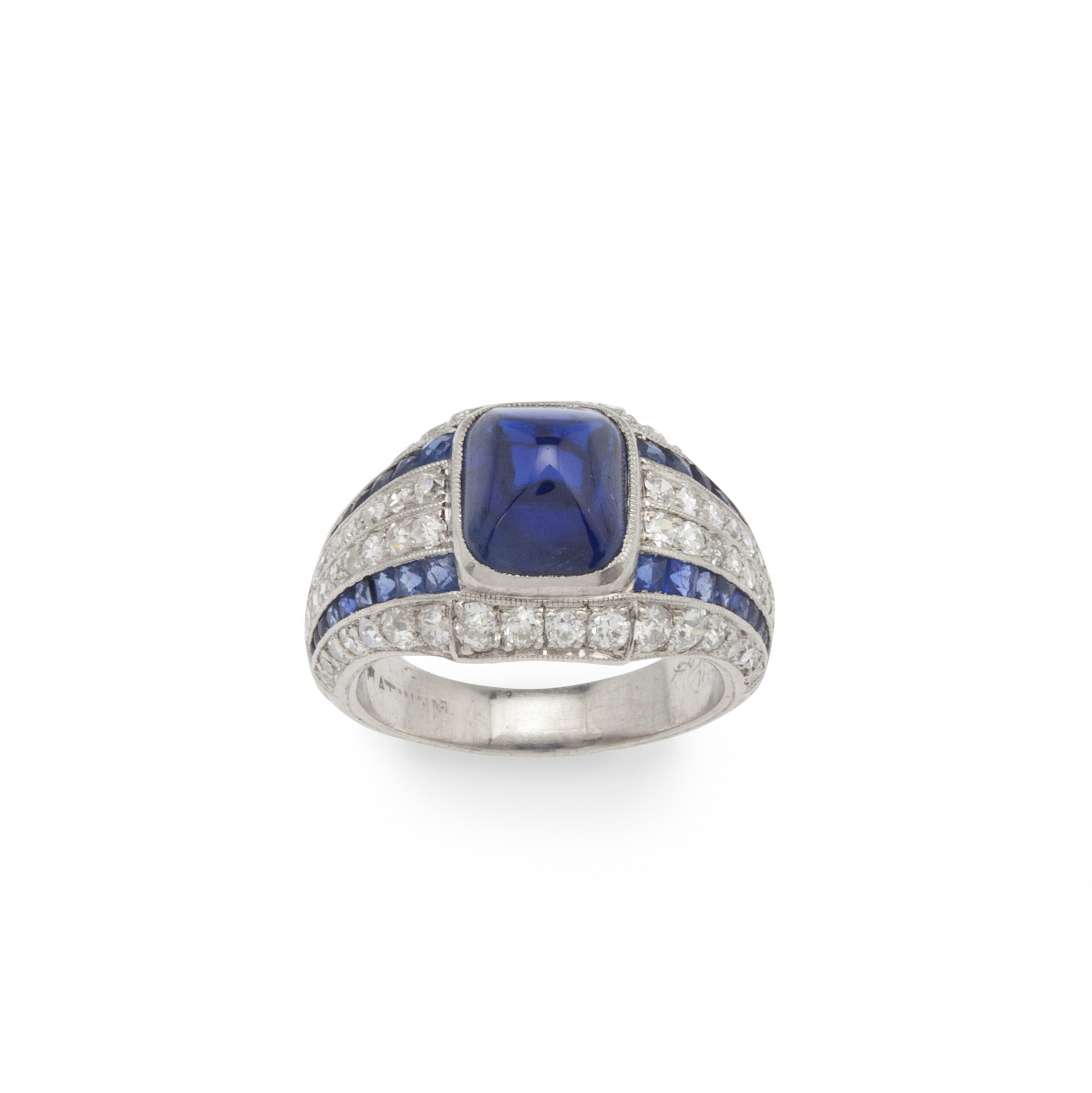 Ring Art Deco saffier diamant – Marjan Sterk | Vintage Juwelen |